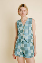 Patchwork Set- Green/Blue
