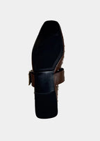Avril Brown Studded Flat