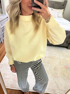 Kiera Mockneck Sweatshirt- Butter Yellow