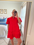 Holly Dress- Poppy Red