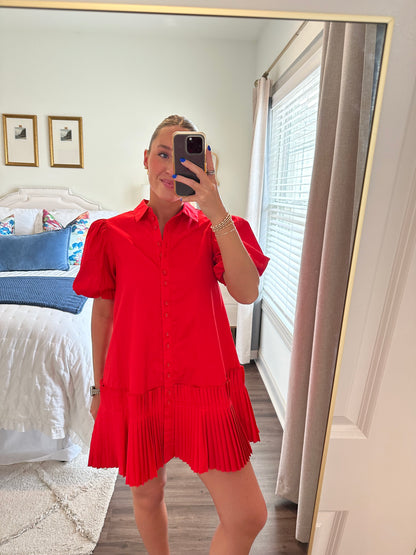 Holly Dress- Poppy Red