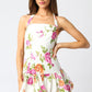 Rose Floral Puff Dress