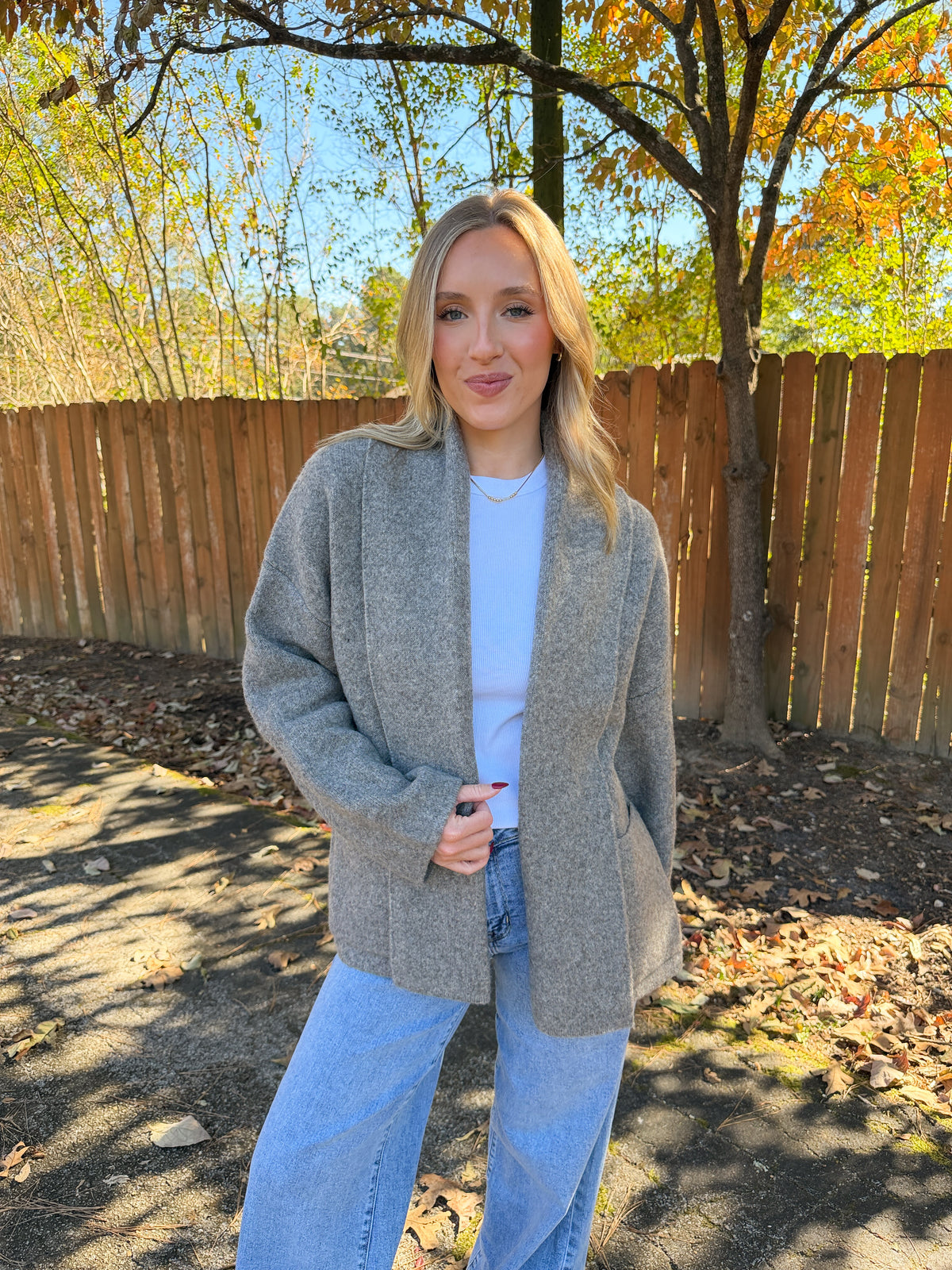 Julia Cardigan- Warm Grey