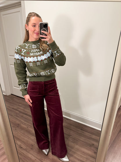 Apres Martini Sweater- Olive