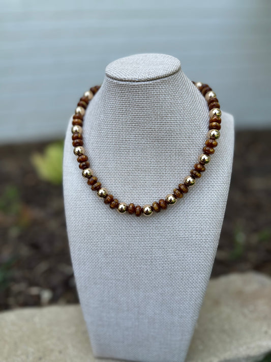Mandi Necklace- Brown