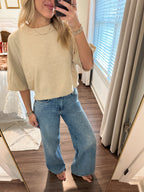 Miller Sweater Top- Tan