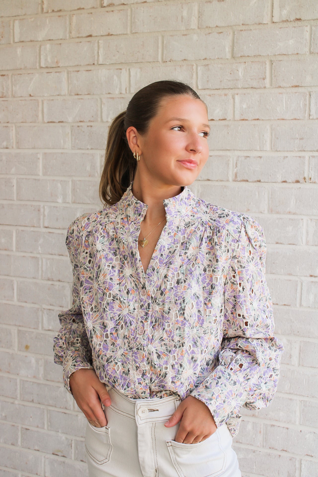 Lavender Multi Blouse