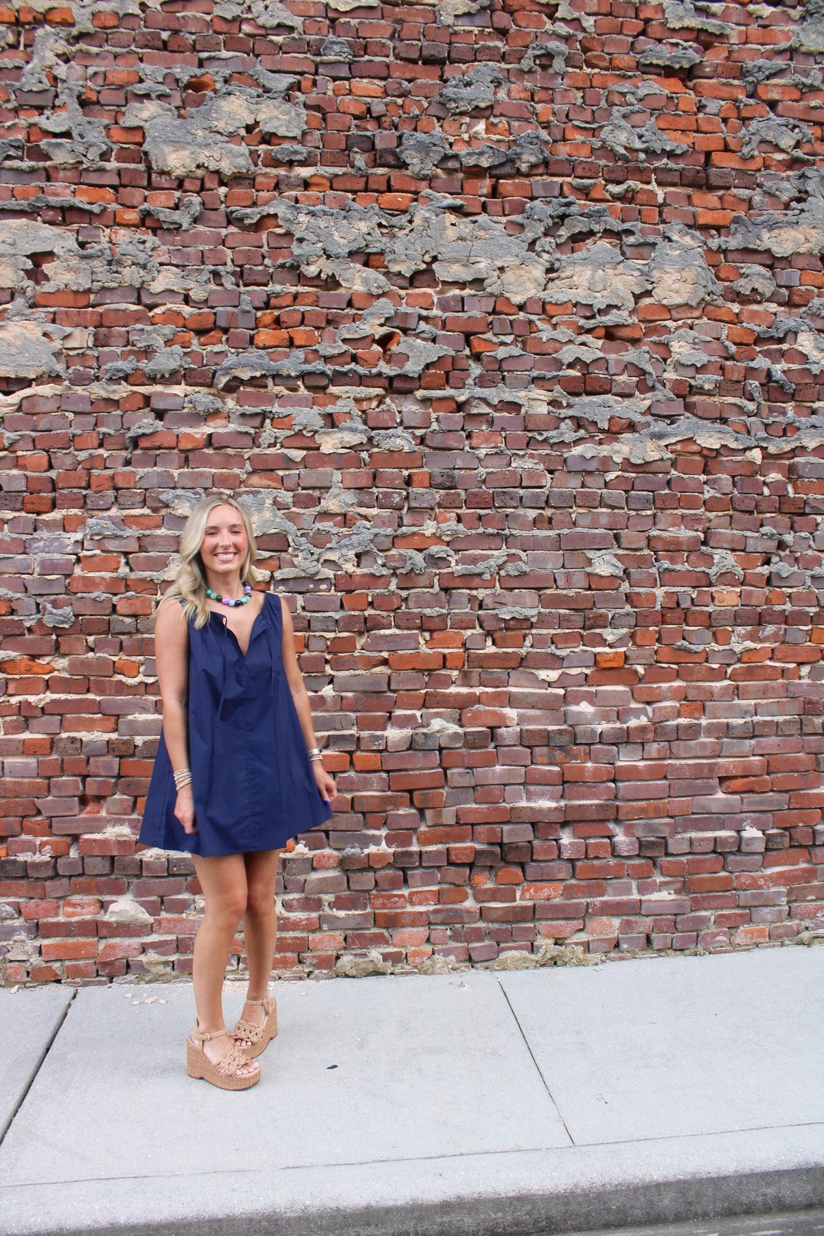 Elena Mini Dress- Navy