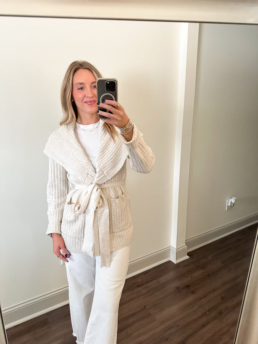 PRE-ORDER: Cream Wrap Cardigan
