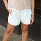 High Waist Leather Shorts- Ivory