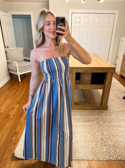 Elsie Stripe Midi Dress
