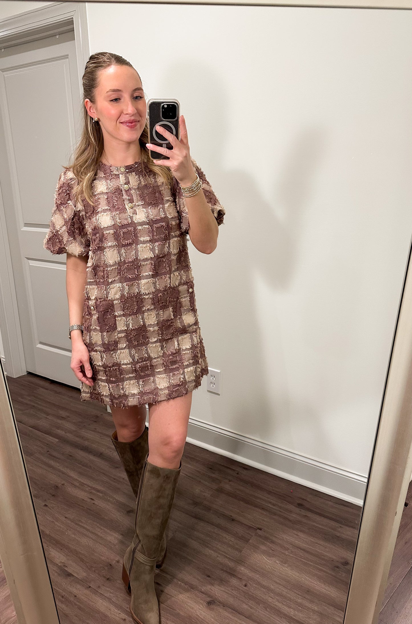 Stacy Mini Dress- Mocha