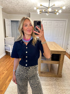 The Aspen Top- Navy