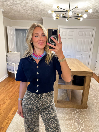 The Aspen Top- Navy