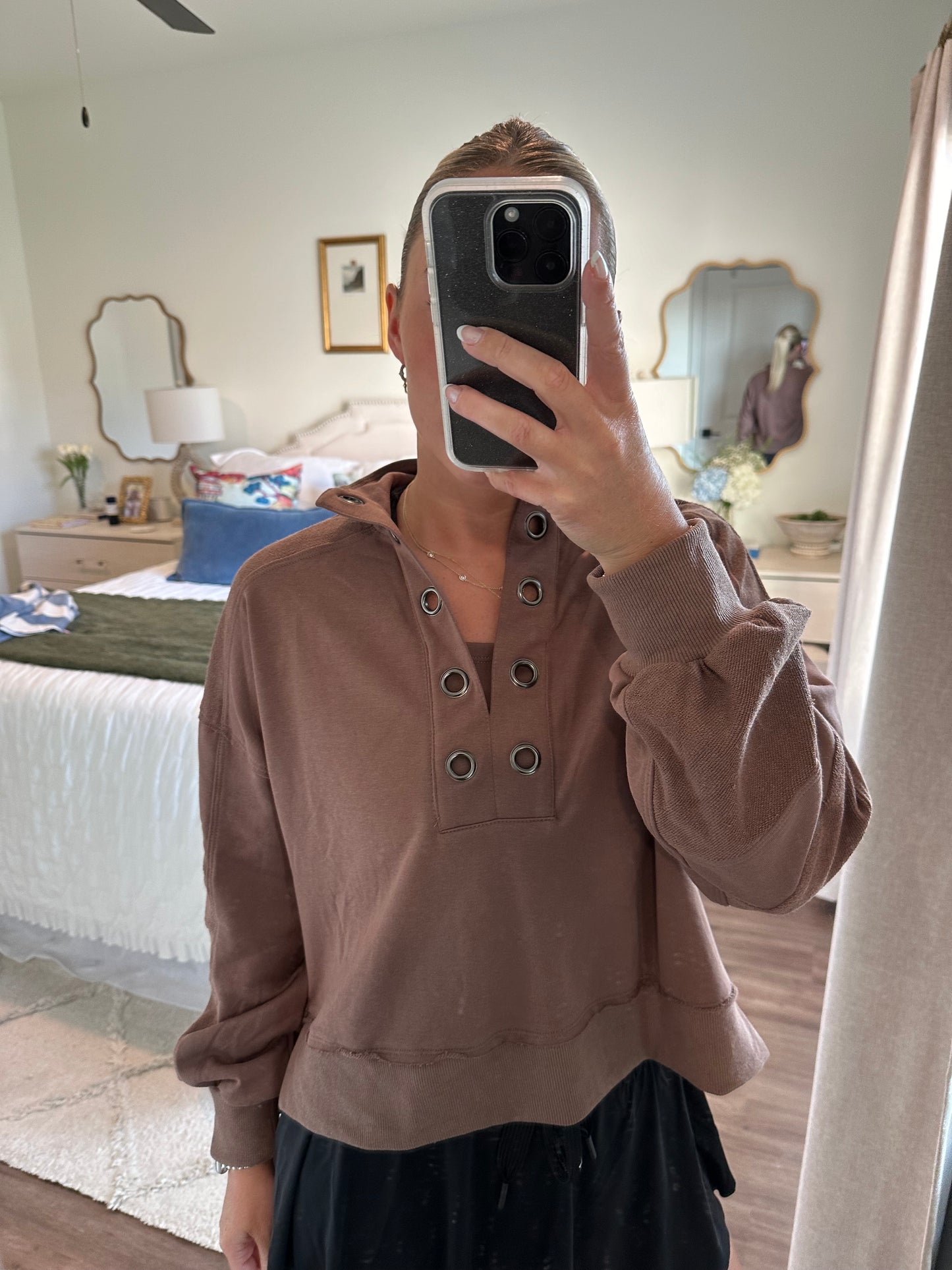 Carrie Pullover- Brown