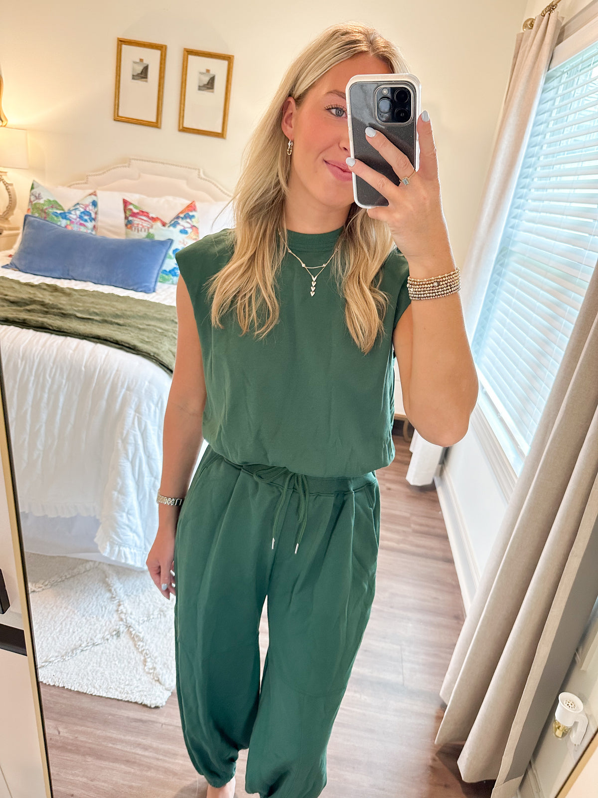 Olivia Jumpsuit- Hunter Green
