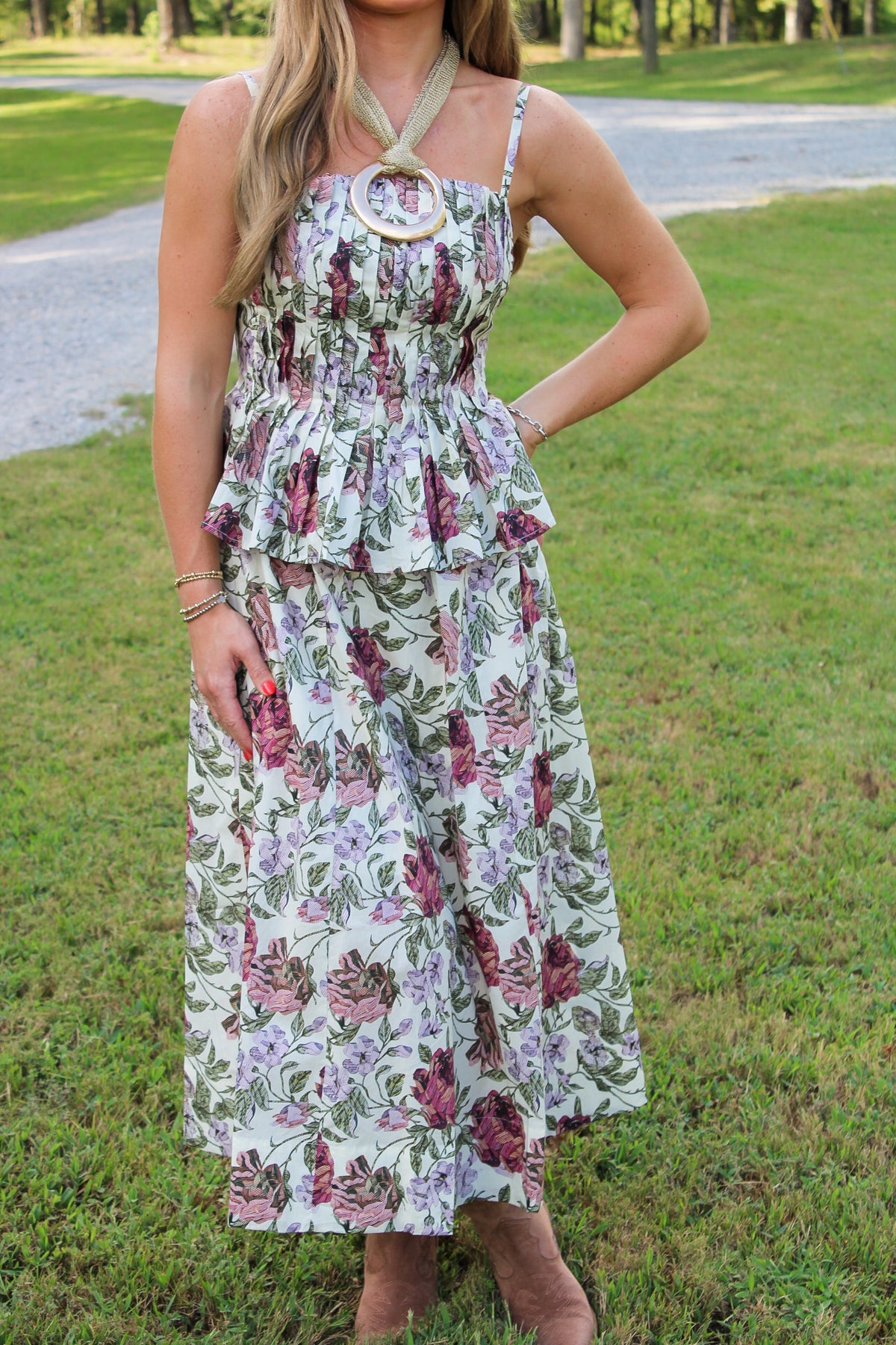 Kensington Midi Dress- Ecru
