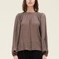 Pleated Sleeve Top– Umber