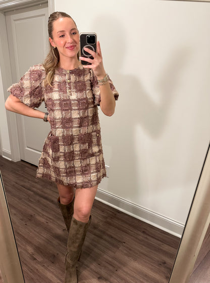 Stacy Mini Dress- Mocha