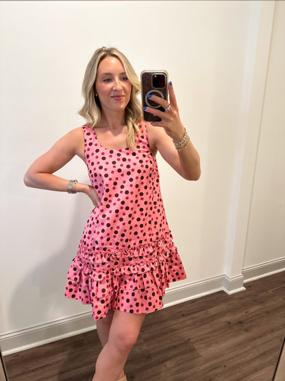 Celia Polka Dot Tiered Mini Dress