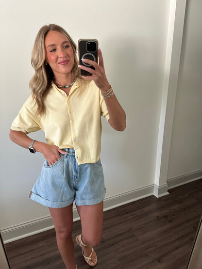 Emilie Top- Butter Yellow