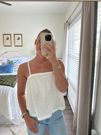 Linen Tank- White
