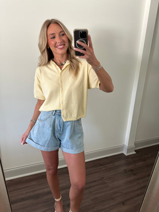 Emilie Top- Butter Yellow