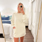 Sweatshirt Dress- Cream