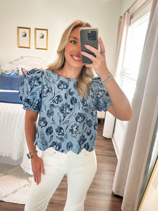 Kelly Top- Blue
