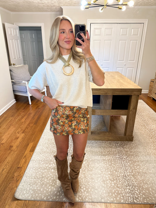 Cindy Floral Mini Skirt