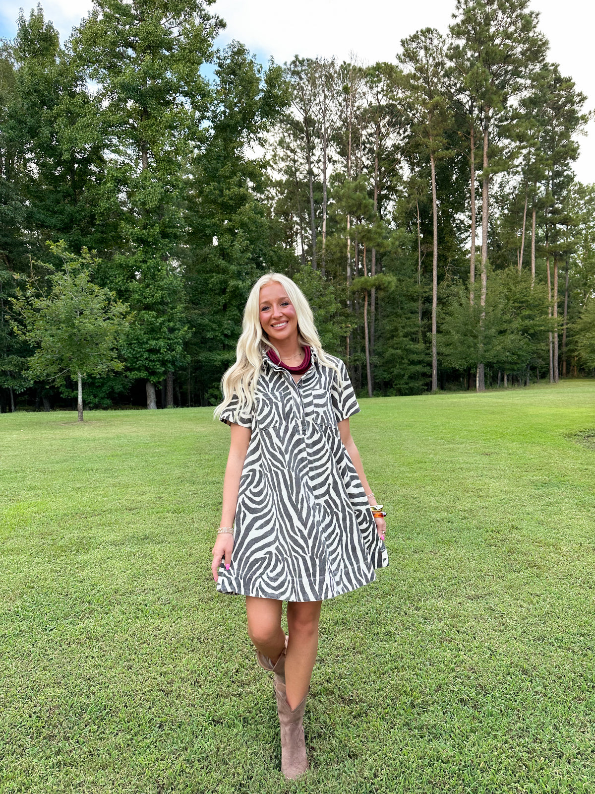 Jax Zebra Mini Dress