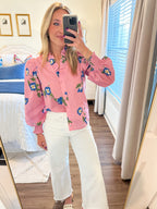 Rosie Floral Top- Pink