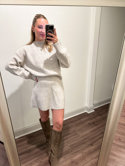 Parker Oatmeal Skirt Set