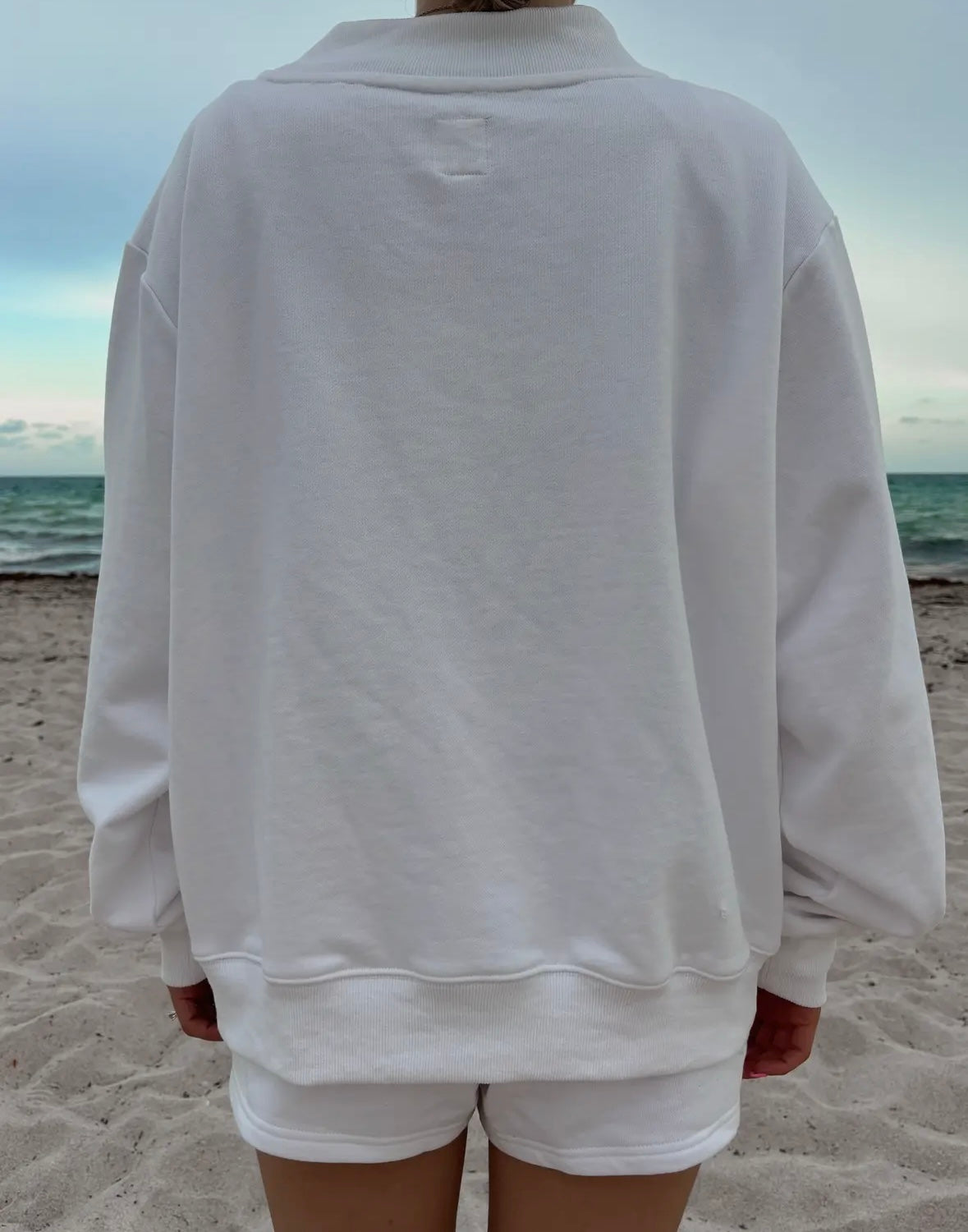 American Dog Mockneck- White