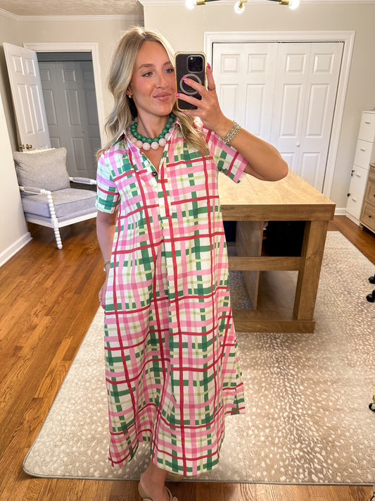 The Rosalie Maxi- Pink/Green