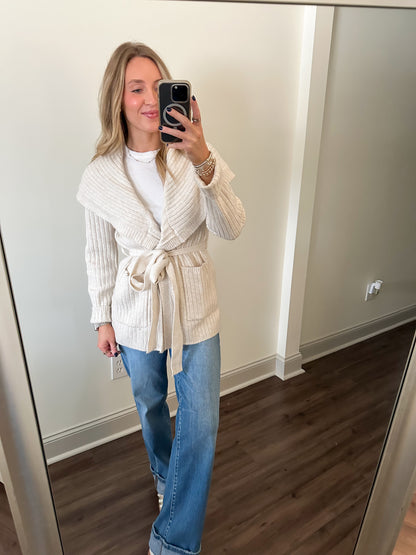 PRE-ORDER: Cream Wrap Cardigan