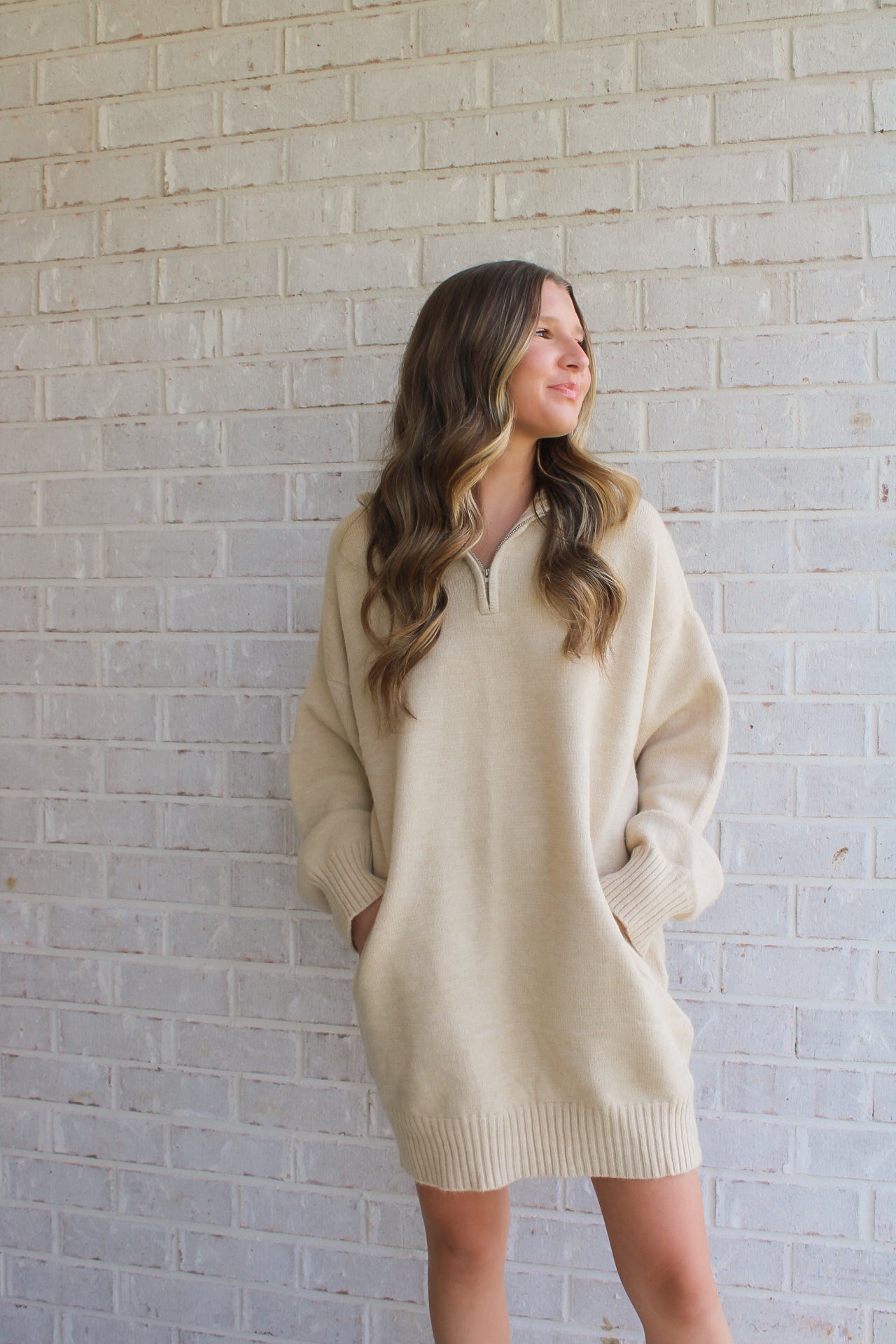 Half Zip Sweater Dress