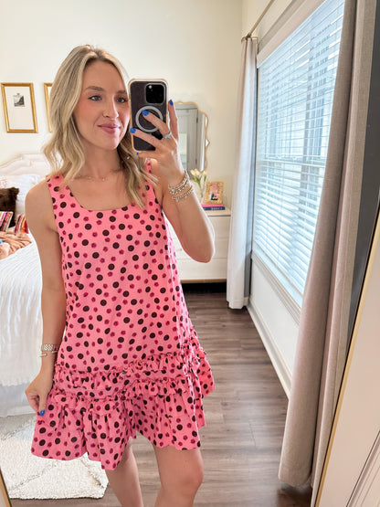 Celia Polka Dot Tiered Mini Dress