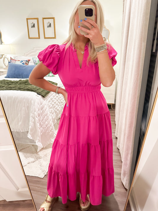 Lucy Dress- Magenta