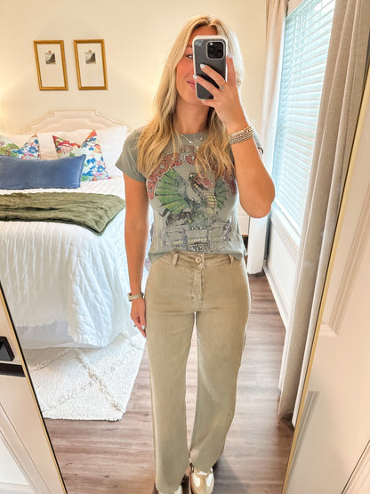 Stone Wide Leg Jean