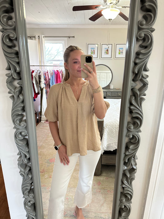 Melanie Top- Khaki