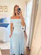 Elina Drop Dress- Blue