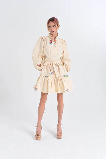 Savannah Embroidered Parkscape Mini Dress