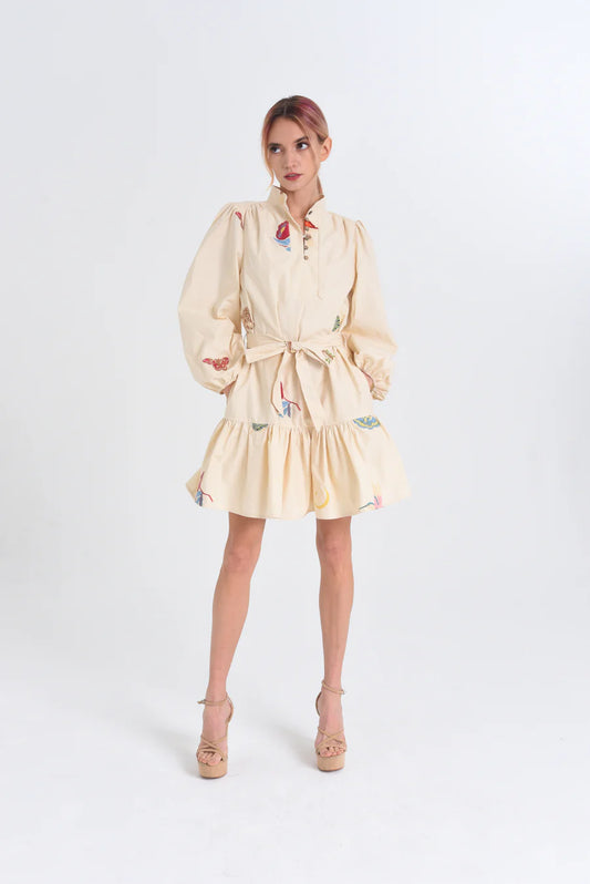 Savannah Embroidered Parkscape Mini Dress