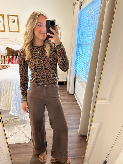 Christine Leopard Knit Top