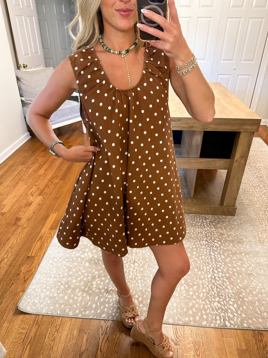 Rein Polka Dot Swing Mini Dress