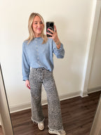 Piper Mini Stripe- Dusty Blue