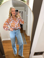 Siany Floral Debory Smocked Top