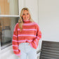 Mia Sweater- Pink/Orange