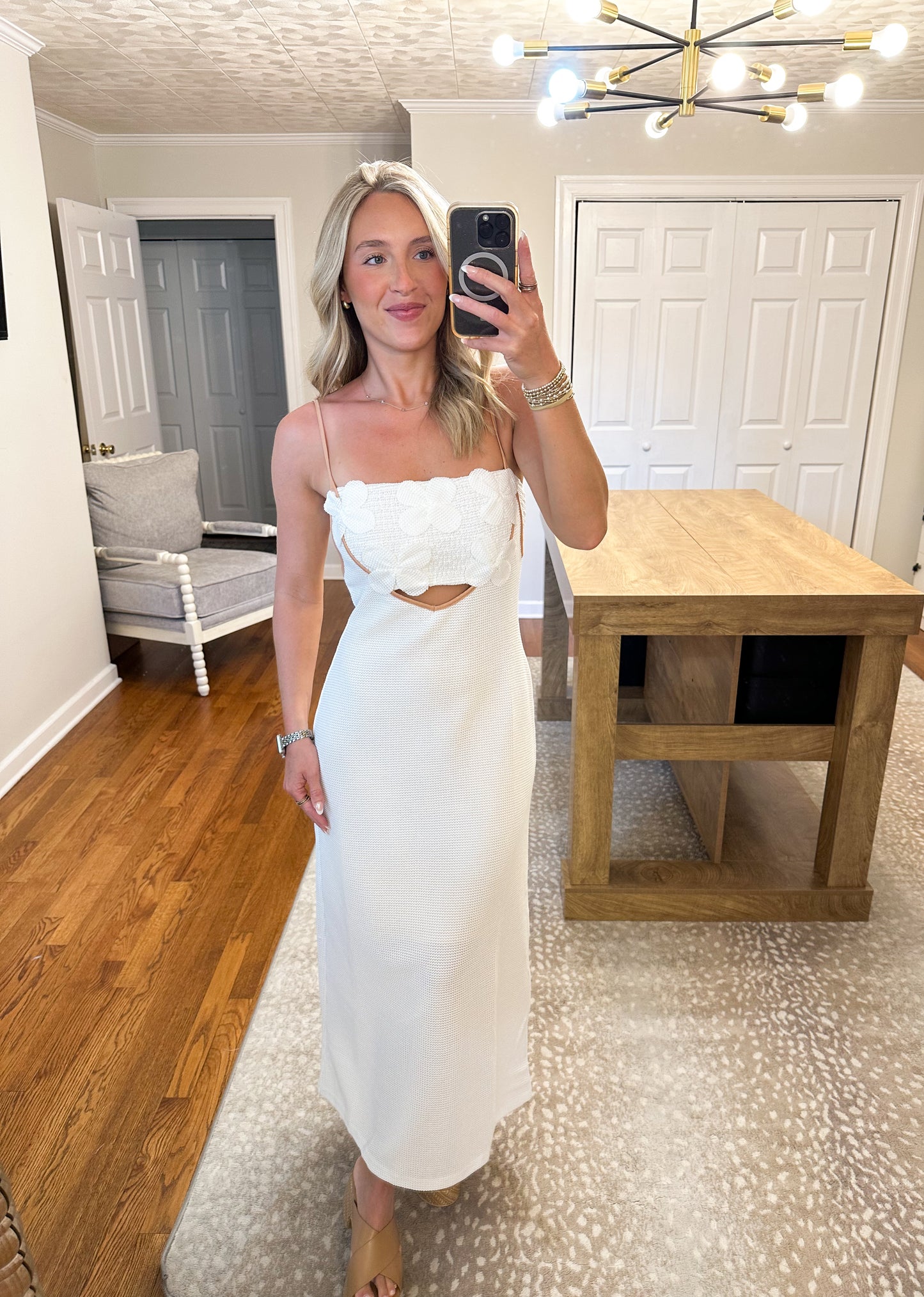 The Palm Cove Dress- Off White